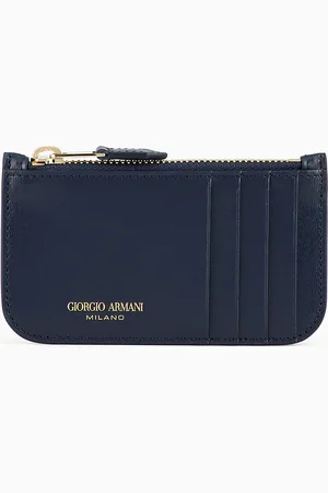 Giorgio Armani Porte-cartes La Prima zippé en cuir liégé