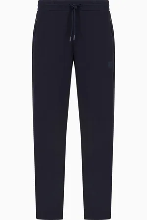 EA7 Pantalon en interlock de coton mélangé Lux Identity