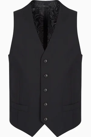 Giorgio Armani Gilet à simple boutonnage en laine vierge