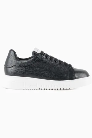 Emporio Armani Sneakers en cuir martelé