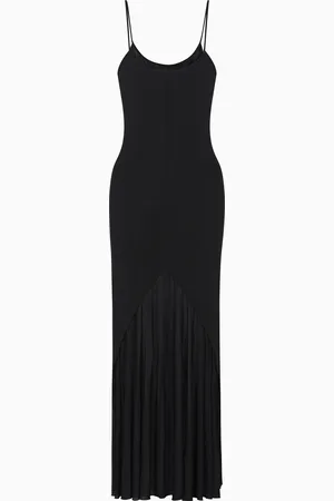 Giorgio Armani Robe longue en interlock de jersey de viscose