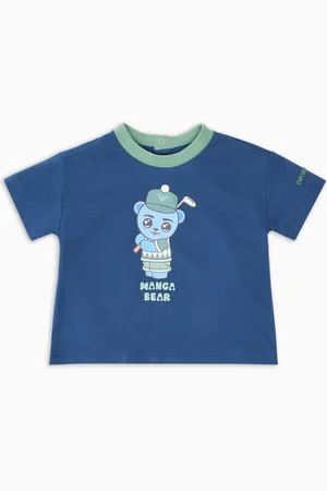 Emporio Armani T-shirt en jersey biologique avec imprimé Manga Bear Crew ASV