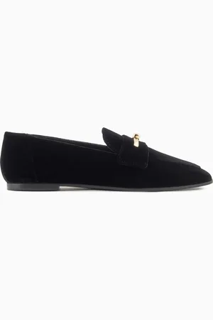 Emporio Armani Mocassins en velours avec écusson