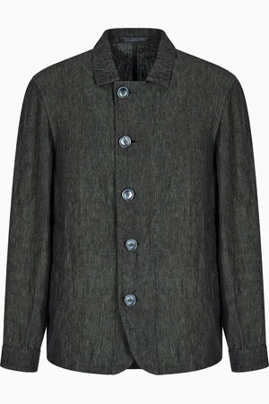 Giorgio Armani Veste à simple boutonnage en pur lin
