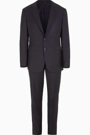 Giorgio Armani Costume à simple boutonnage gamme Manhattan en laine vierge