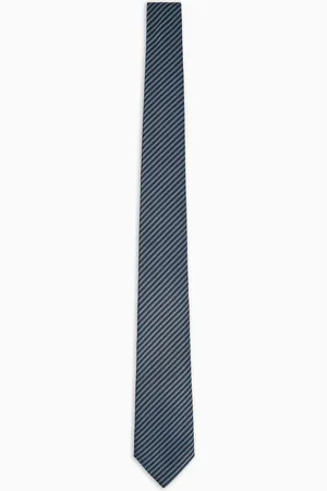 Giorgio Armani Cravate en pure soie jacquard géométrique
