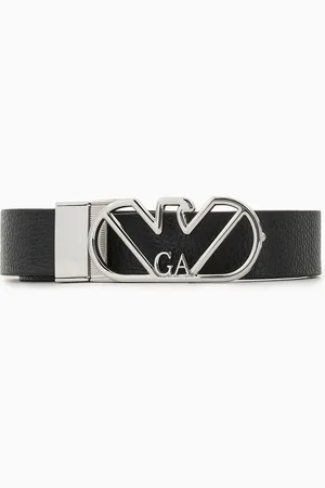 Emporio Armani Ceinture réversible en cuir imprimé cerf avec boucle aigle