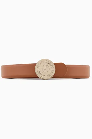 Giorgio Armani Ceinture fine en cuir avec boucle ardillon ronde
