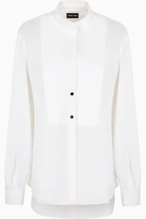 Giorgio Armani Chemise de smoking en popeline de coton