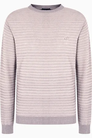 Giorgio Armani Pull ras-du-cou en lin et coton