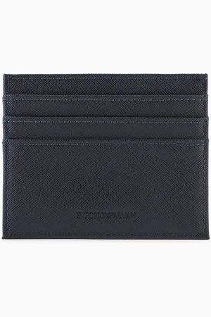 Emporio Armani Porte-cartes en saffiano régénéré et nylon recyclé ASV