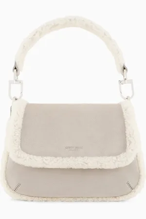 Giorgio Armani La Prima Soft petit en cuir suédé et peau de mouton Neve