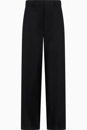 Giorgio Armani Pantalon droit en laine fluide