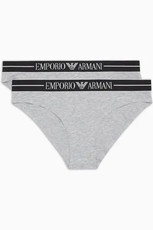 Emporio Armani Lot de 2 slips en coton biologique avec bande logo ASV