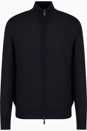 Emporio Armani Cardigan entièrement zippé en laine vierge