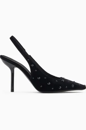 Emporio Armani Escarpins slingback en velours avec strass