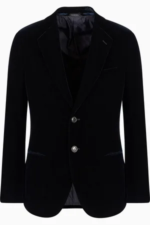 Giorgio Armani Veste Icon à simple boutonnage collection George en velours stretch