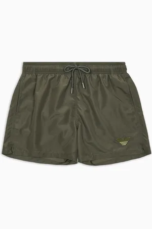 Emporio Armani Short de bain avec broderie aigle bicolore