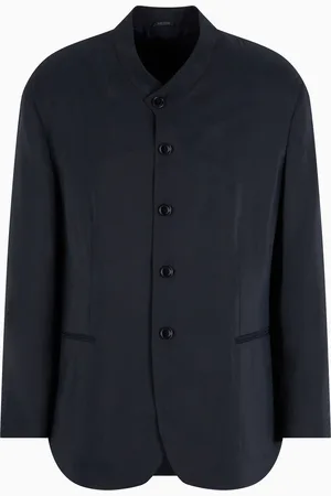 Giorgio Armani Veste à simple boutonnage en mélange de soie lavée