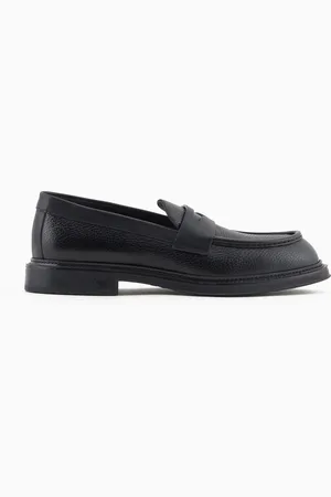 Emporio Armani Mocassins en cuir grainé