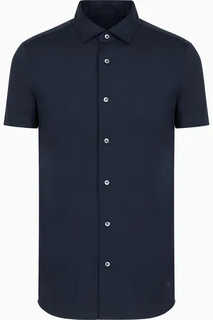 Emporio Armani Chemise à manches courtes en jersey mélange lyocell ASV