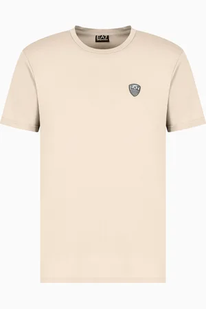 EA7 T-shirt ras-du-cou Premium Shield en mélange de viscose