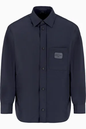 Emporio Armani Veste chemise en nylon avec poche à rabat et écusson logo