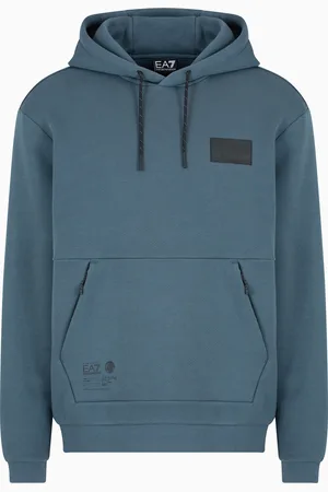 EA7 Sweat-shirt avec grand imprimé Dynamic Athlete en coton