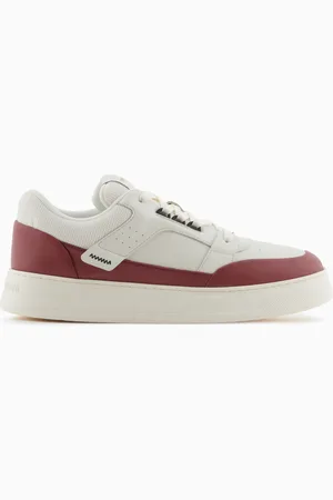 Emporio Armani Sneakers en cuir et en mesh avec détails contrastés