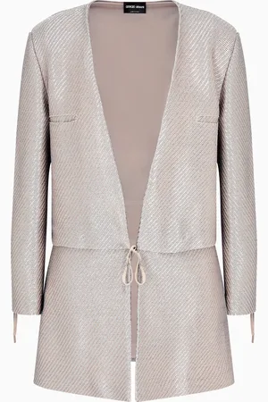 Giorgio Armani Veste en coton et viscose effet raphia