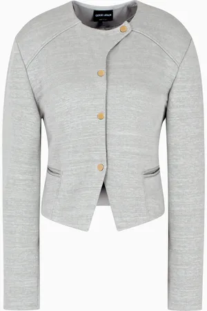 Giorgio Armani Veste courte en jersey de viscose et lin