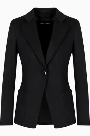 Giorgio Armani Veste à simple boutonnage en laine vierge et cachemire