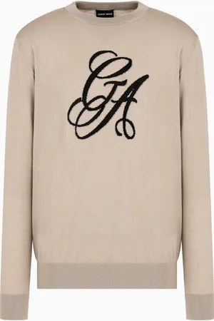 Giorgio Armani Pull ras-du-cou en laine vierge avec logo