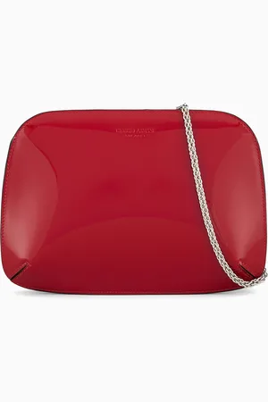 Giorgio Armani Pochette la Prima en cuir verni