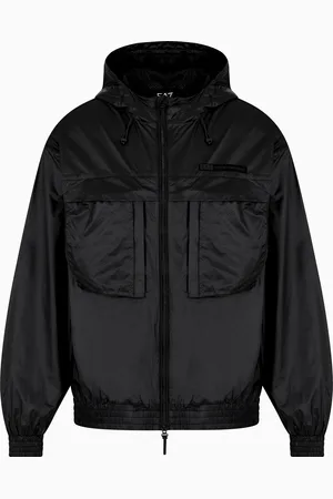 EA7 Veste à capuche et fermeture zippée en nylon