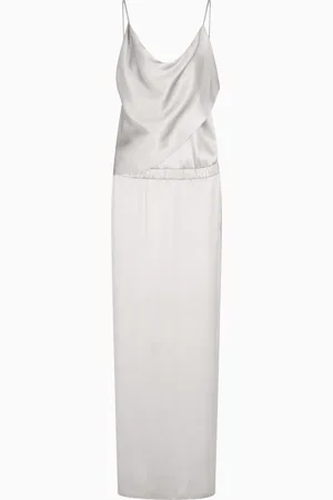 Giorgio Armani Robe longue en double satin de soie
