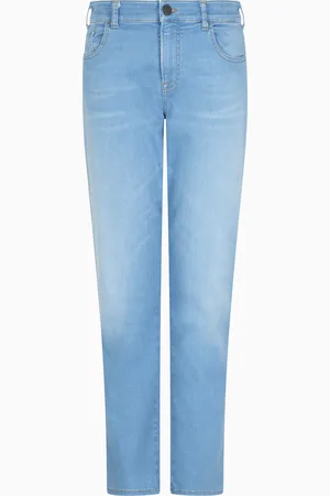 Emporio Armani Jean J36 taille mi-haute et jambe droite en denim stretch