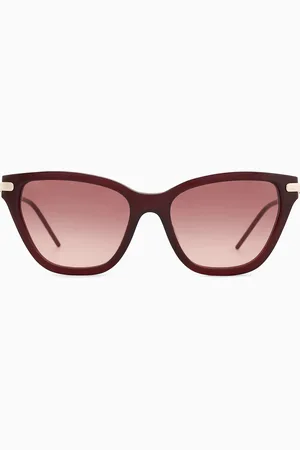Emporio Armani Lunettes de soleil pour femme forme œil-de-chat, ajustement asiatique