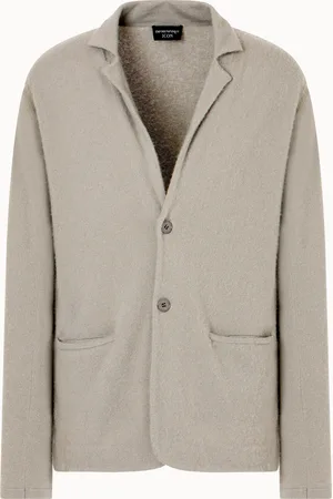 Emporio Armani Veste Icon en maille rase de pur cachemire