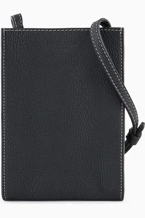 Giorgio Armani Étui pour téléphone portable en cuir grainé