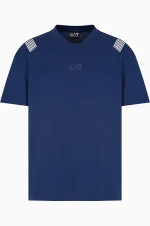 EA7 T-shirt ras-du-cou 7 Lines en jersey de coton