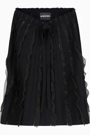 Emporio Armani Top en maille viscose à volants