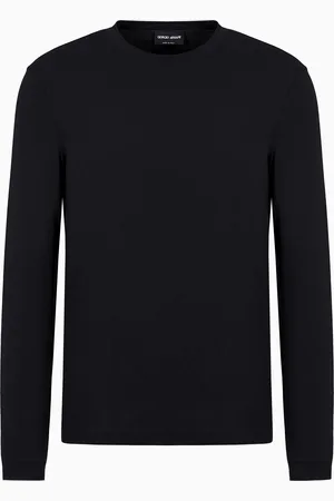 Giorgio Armani Pull ras-du-cou à manches longues en jersey de viscose stretch
