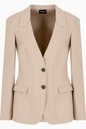 Giorgio Armani Veste à simple boutonnage en double jersey de laine