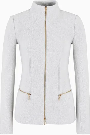 Giorgio Armani Veste à fermeture zippée en coton, laine et cachemire double