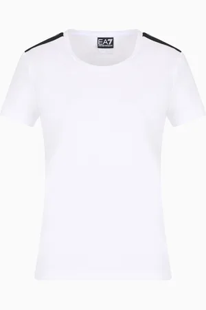 EA7 T-shirt Logo Series en jersey de coton stretch