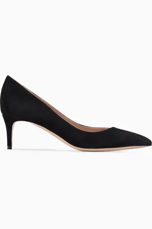Giorgio Armani Escarpins en daim avec échancrure asymétrique