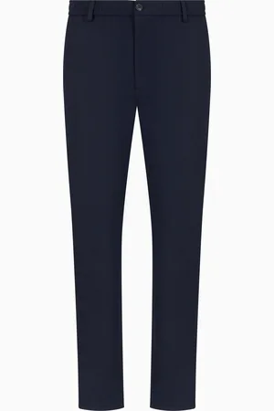 Emporio Armani Pantalon cargo à taille élastique en gabardine technique stretch