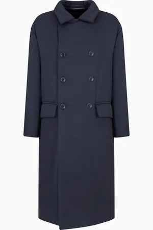 Giorgio Armani Manteau à double boutonnage rembourré en laine vierge