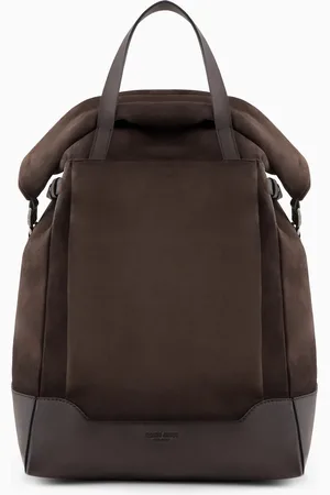 Giorgio Armani Sac à dos en daim et cuir